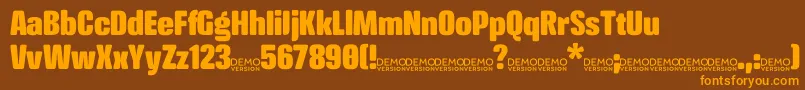 Więcej informacji o czcionce CrossfitDemo Black Czcionka CrossfitDemo Black – pomarańczowe czcionki na brązowym tle