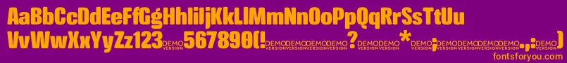 CrossfitDemo Black Font – Orange Fonts on Purple Background