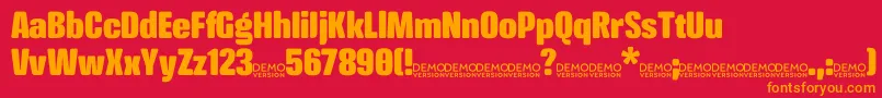 CrossfitDemo Black Font – Orange Fonts on Red Background