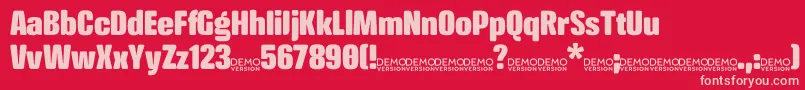 CrossfitDemo Black Font – Pink Fonts on Red Background