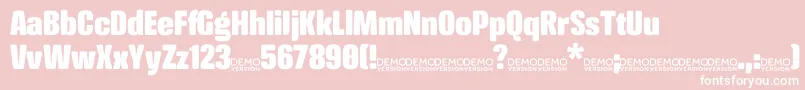 Saiba mais sobre a fonte CrossfitDemo Black Fonte CrossfitDemo Black – fontes brancas em um fundo rosa