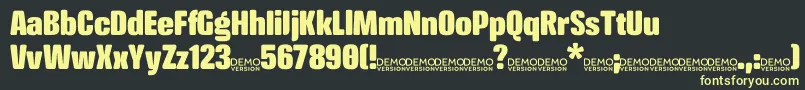 Weitere Informationen zur CrossfitDemo Black-Schriftart CrossfitDemo Black-Schriftart – Gelbe Schriften auf schwarzem Hintergrund