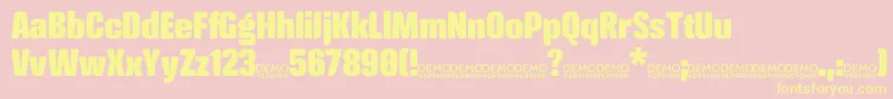 CrossfitDemo Black-Schriftart – Gelbe Schriften auf rosa Hintergrund