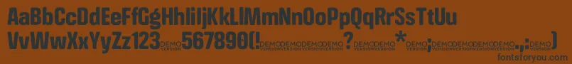 CrossfitDemo Bold Font – Black Fonts on Brown Background