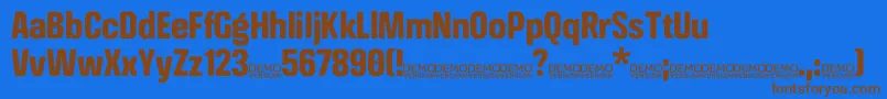 CrossfitDemo Bold Font – Brown Fonts on Blue Background