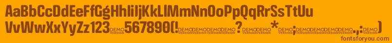 CrossfitDemo Bold Font – Brown Fonts on Orange Background