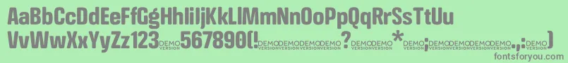 CrossfitDemo Bold Font – Gray Fonts on Green Background