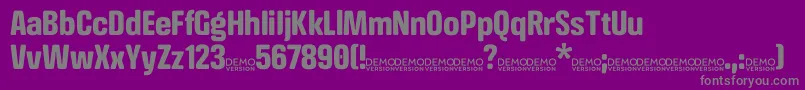 Lisätietoja CrossfitDemo Bold-fontista CrossfitDemo Bold-fontti – harmaat kirjasimet violetilla taustalla