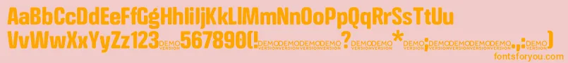 CrossfitDemo Bold Font – Orange Fonts on Pink Background