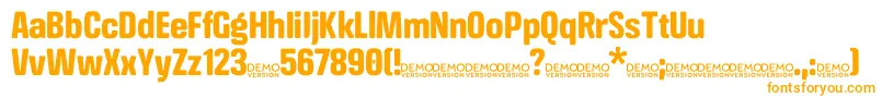 CrossfitDemo Bold Font – Orange Fonts on White Background
