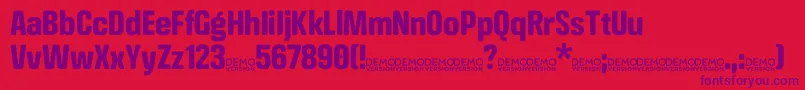 CrossfitDemo Bold Font – Purple Fonts on Red Background