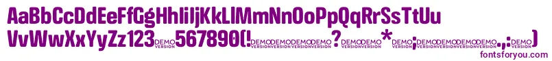 CrossfitDemo Bold Font – Purple Fonts on White Background