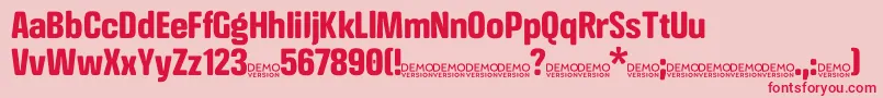 CrossfitDemo Bold Font – Red Fonts on Pink Background