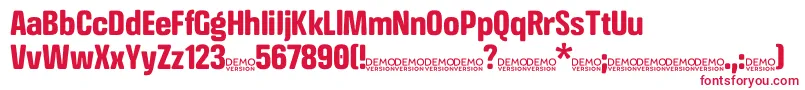 CrossfitDemo Bold Font – Red Fonts on White Background