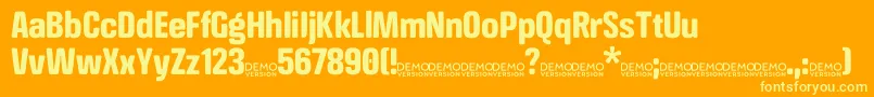 CrossfitDemo Bold Font – Yellow Fonts on Orange Background