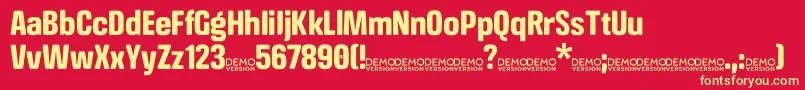 CrossfitDemo Bold Font – Yellow Fonts on Red Background
