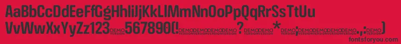 CrossfitDemo Demi Font – Black Fonts on Red Background