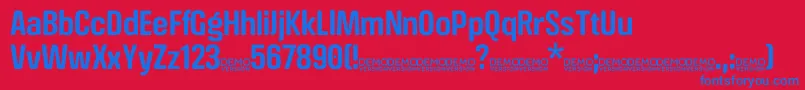 CrossfitDemo Demi Font – Blue Fonts on Red Background