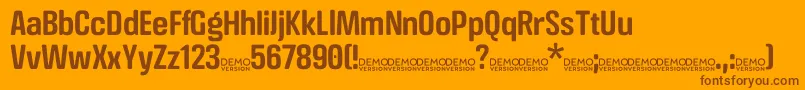 CrossfitDemo Demi Font – Brown Fonts on Orange Background