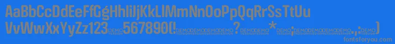 CrossfitDemo Demi Font – Gray Fonts on Blue Background