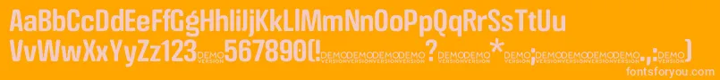 fuente CrossfitDemo Demi – Fuentes Rosadas Sobre Fondo Naranja