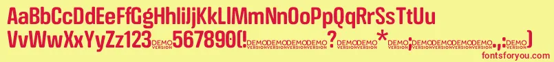 CrossfitDemo Demi Font – Red Fonts on Yellow Background