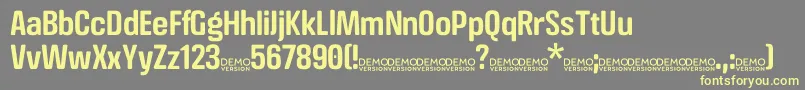 CrossfitDemo Demi Font – Yellow Fonts on Gray Background