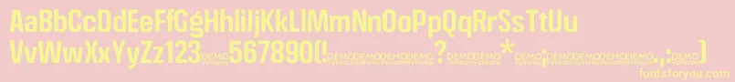 CrossfitDemo Demi Font – Yellow Fonts on Pink Background