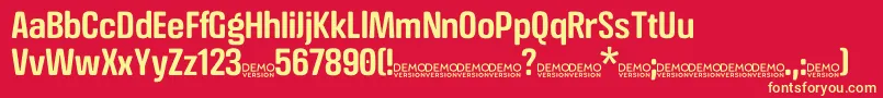 CrossfitDemo Demi Font – Yellow Fonts on Red Background