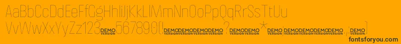 CrossfitDemo Hairline Font – Black Fonts on Orange Background