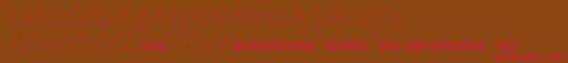 CrossfitDemo Hairline Font – Red Fonts on Brown Background