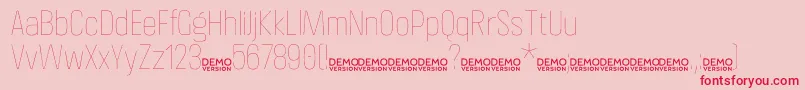 CrossfitDemo Hairline Font – Red Fonts on Pink Background