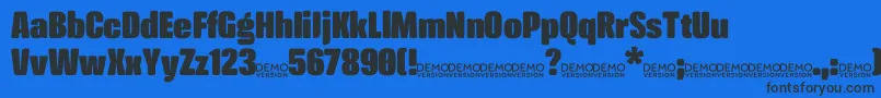 CrossfitDemo Heavy Font – Black Fonts on Blue Background