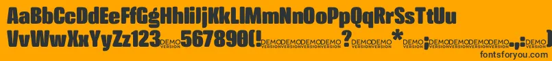 Czcionka CrossfitDemo Heavy – czarne czcionki na pomarańczowym tle
