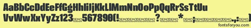 CrossfitDemo Heavy Font – Black Fonts on Yellow Background