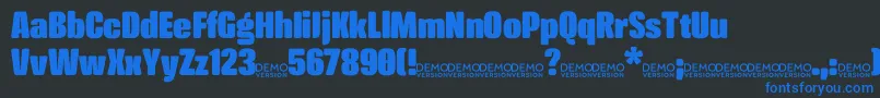 CrossfitDemo Heavy Font – Blue Fonts on Black Background