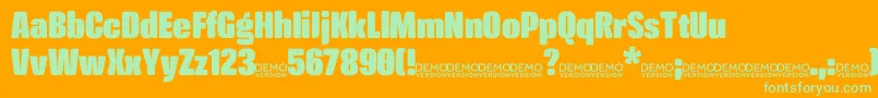 CrossfitDemo Heavy Font – Green Fonts on Orange Background