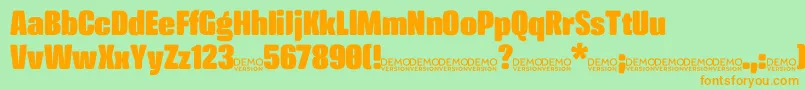 CrossfitDemo Heavy Font – Orange Fonts on Green Background