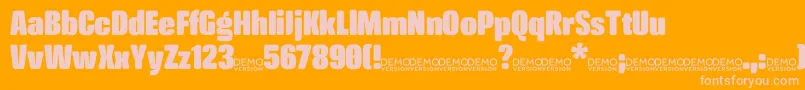 CrossfitDemo Heavy Font – Pink Fonts on Orange Background