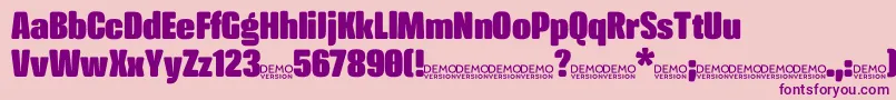 CrossfitDemo Heavy Font – Purple Fonts on Pink Background