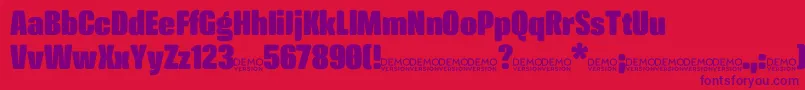 CrossfitDemo Heavy Font – Purple Fonts on Red Background