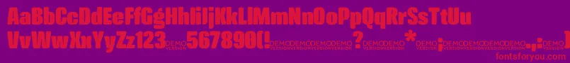 Czcionka CrossfitDemo Heavy – czerwone czcionki na fioletowym tle