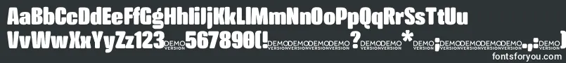 CrossfitDemo Heavy-fontti – valkoiset fontit mustalla taustalla
