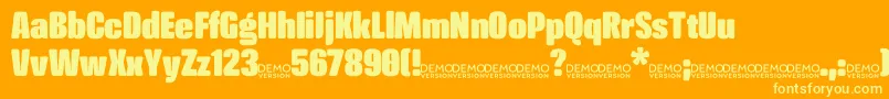 CrossfitDemo Heavy Font – Yellow Fonts on Orange Background