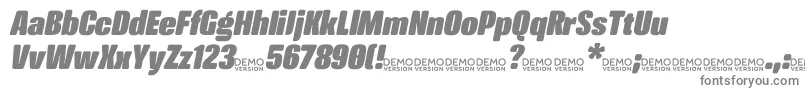 CrossfitDemo HeavyItalic Font – Gray Fonts on White Background