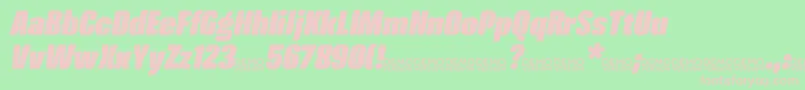 CrossfitDemo HeavyItalic Font – Pink Fonts on Green Background