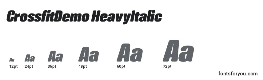 CrossfitDemo HeavyItalic Font Sizes