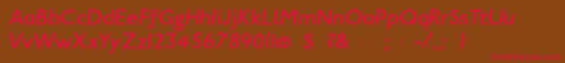 PaddingtonItalic Font – Red Fonts on Brown Background
