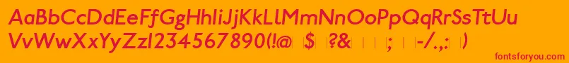 PaddingtonItalic Font – Red Fonts on Orange Background