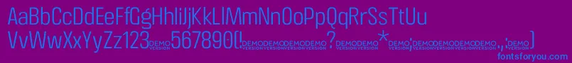 CrossfitDemo Light Font – Blue Fonts on Purple Background